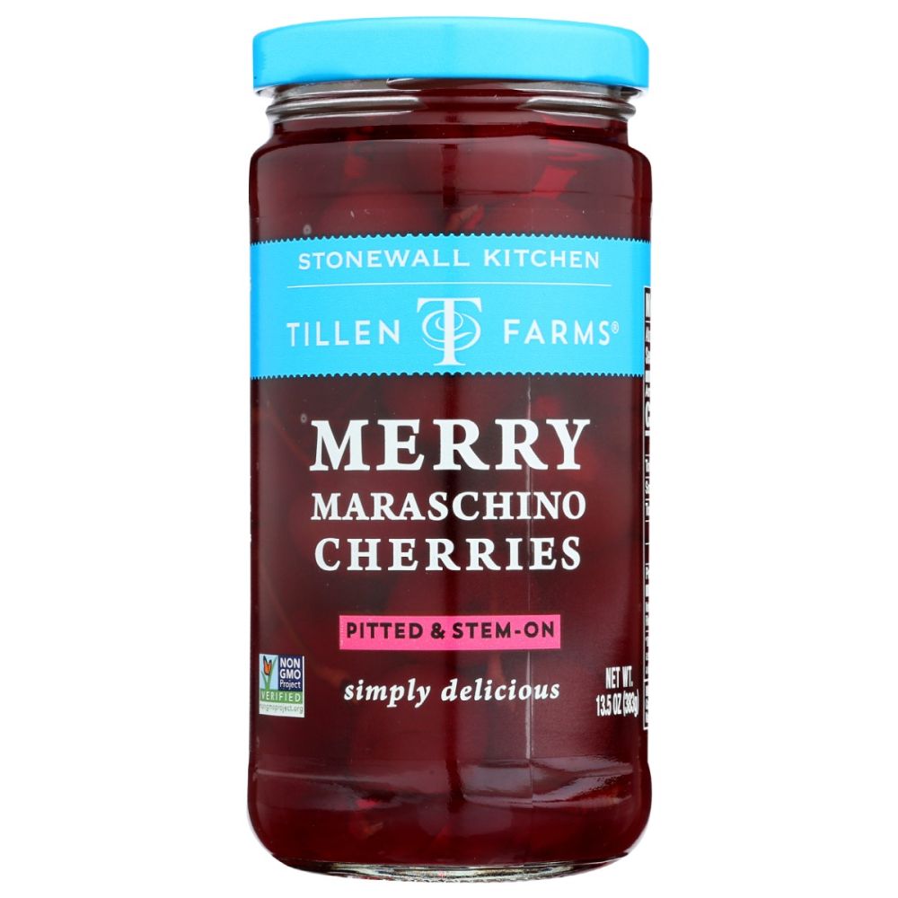 TILLEN FARMS: Merry Maraschino Cherries Pitted and Stem On, 13.5 oz